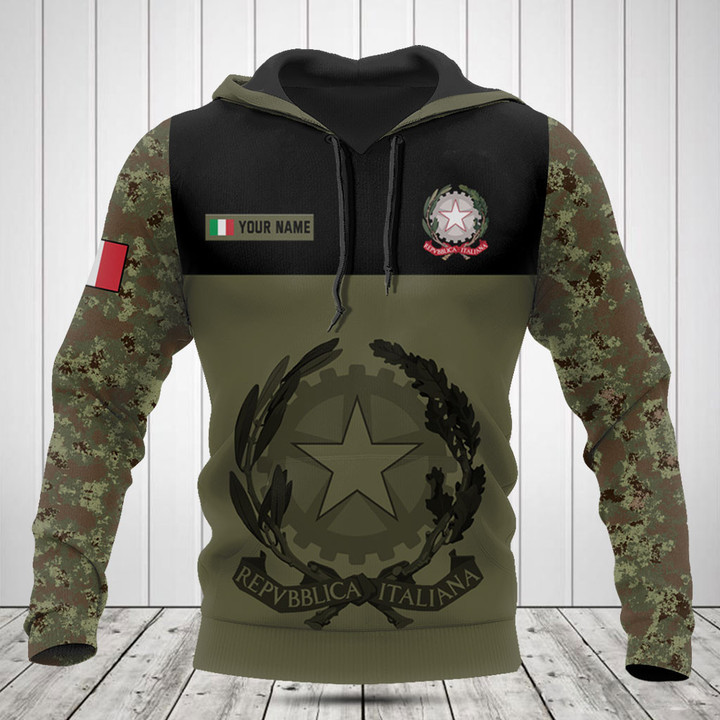 Customize Italy Black Coat of Arms Shirts
