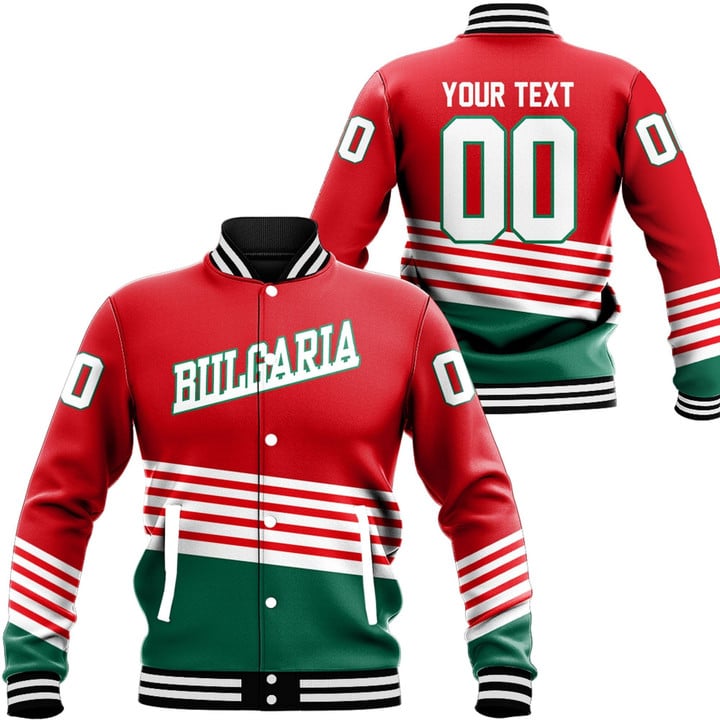 AIO Pride - Customize Bulgaria Team Hockey Jersey Style Varsity Jacket