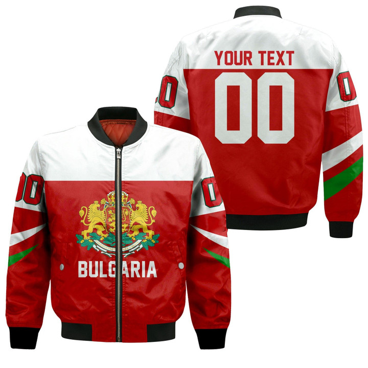 AIO Pride - Customize Bulgaria Classic Hockey Jersey Style Unisex Adult Bomber Jacket