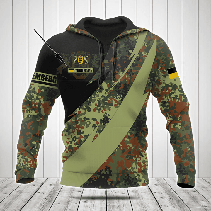 Customize Baden-Württemberg Coat Of Arms Camo Fire Style Shirts