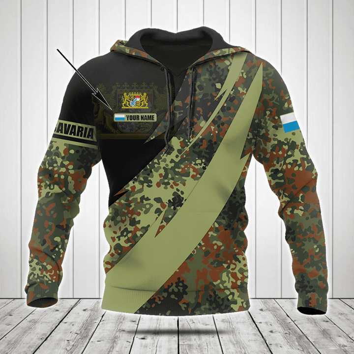 Customize Bavaria Coat Of Arms Camo Fire Style Shirts