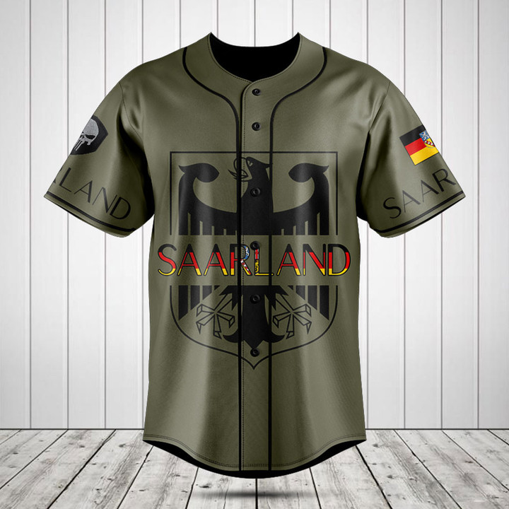 Customize Germany Saarland Baseball Jersey Shirt