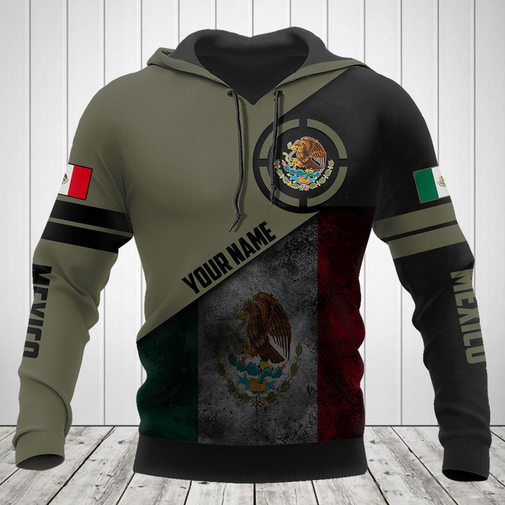 Customize Mexico Round Style Grunge Flag Shirts