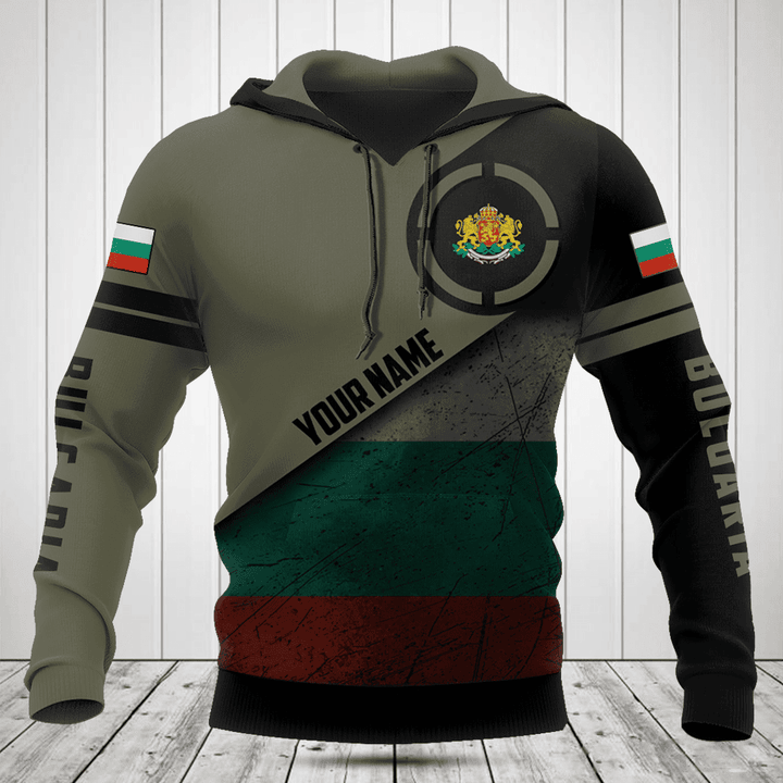 Customize Bulgaria Round Style Grunge Flag Shirts