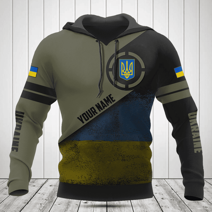 Customize Ukraine Round Style Grunge Flag Shirts