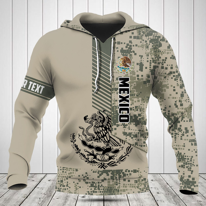 Customize Mexico 3D Camo Coat of Arms Shirts