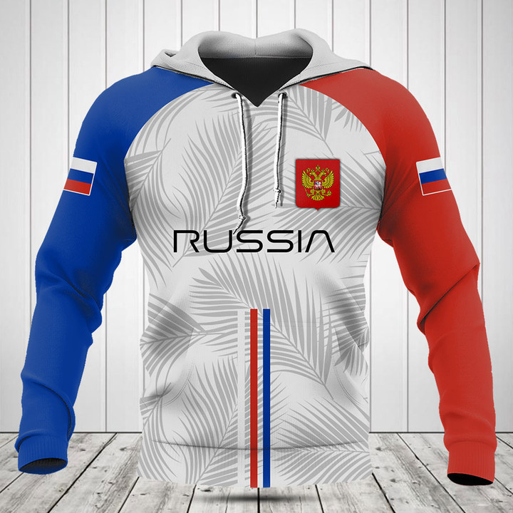 Customize Russia Flag Palm Leaf Shirts