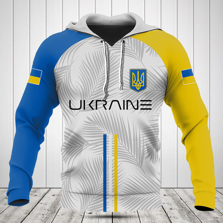 Customize Ukraine Flag Palm Leaf Shirts