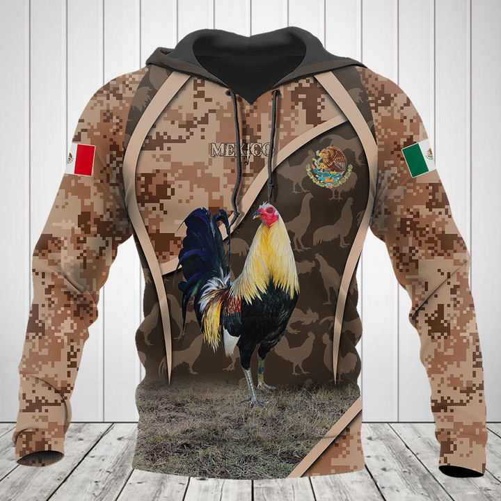 Mexico Rooster Desert Digital Camo Shirts