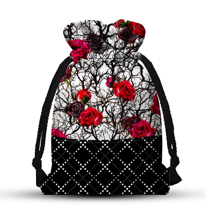 Rose Vine Drawstring Gift Bag