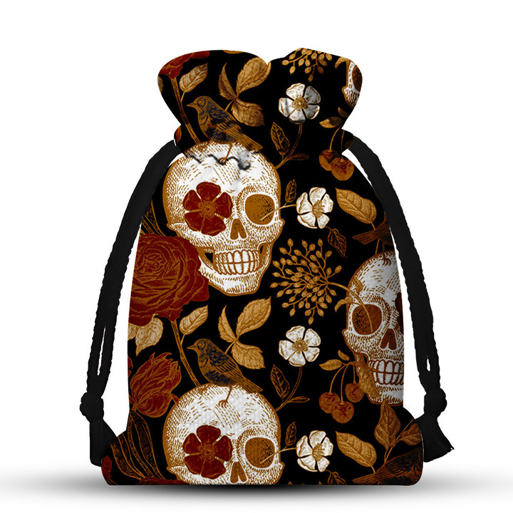 Skull Rose 3D Drawstring Gift Bag