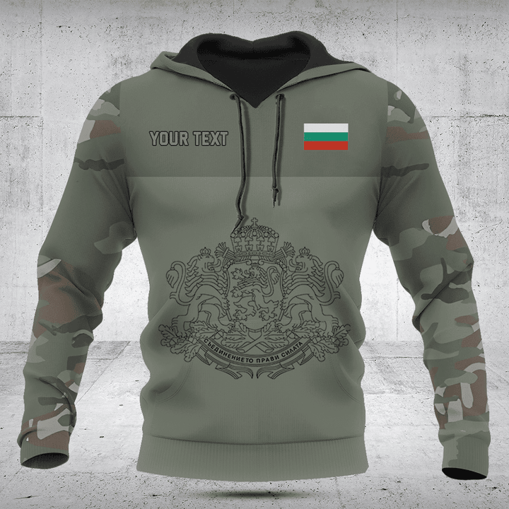 Customize Bulgaria Coat Of Arms Camouflage Style Shirts