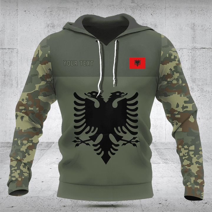 Customize Albania Coat Of Arms Camouflage Style Shirts