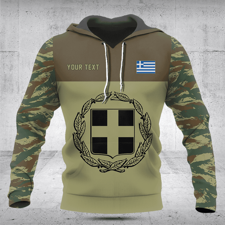 Customize Greece Coat Of Arms Camouflage Style Shirts