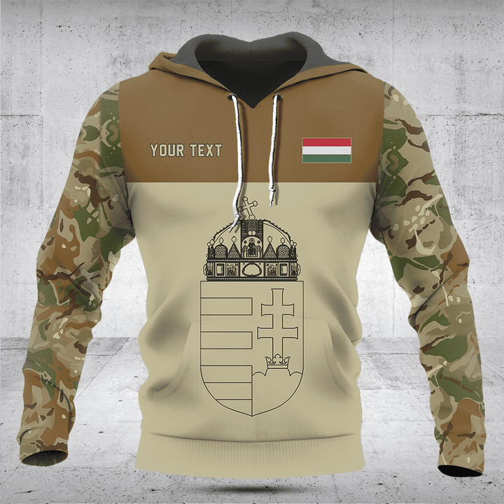 Customize Hungary Coat Of Arms Camouflage Style Shirts And Jogger Pants