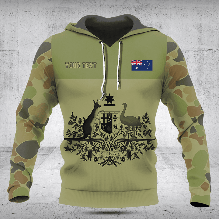 Customize Green Australia Coat Of Arms Camouflage Style Shirts And Jogger Pants