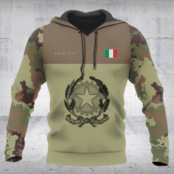 Customize Italy Coat Of Arms Camouflage Style Shirts