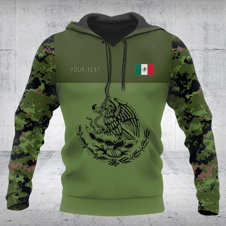 Customize Mexico Coat Of Arms Camouflage Style Shirts