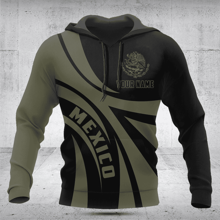 Customize Mexico Coat Of Arms Green Black Shirts And Jogger Pants
