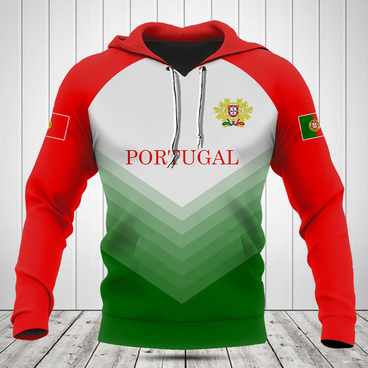 Customize Portugal Flag Gradient Sport Shirts And Jogger Pants