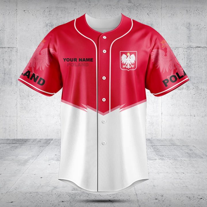 Customize Poland Energy Style Baseball Jersey Shirt