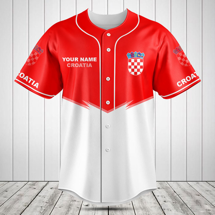 Customize Croatia Energy Style Baseball Jersey Shirt