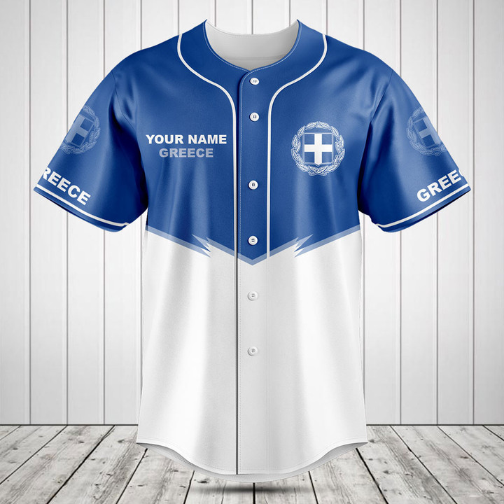 Customize Greece Energy Style Baseball Jersey Shirt
