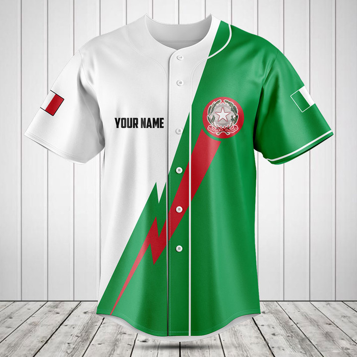 Customize Italy Lightning Sport Baseball Jersey Shirt