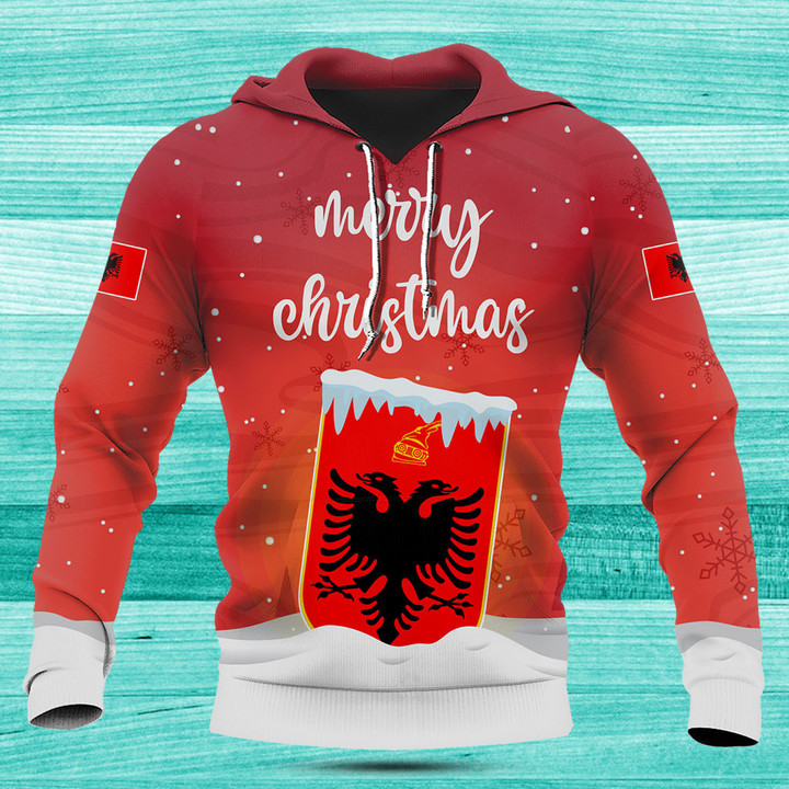 Albania Coat Of Arms Merry Christmas Shirts And Jogger Pants