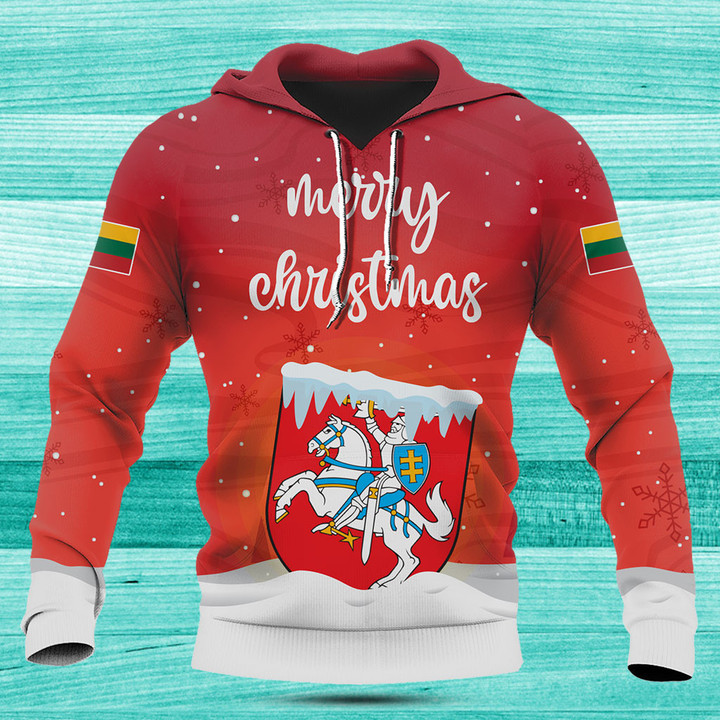 Lithuania Coat Of Arms Merry Christmas Shirts And Jogger Pants