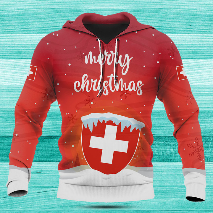 Switzerland Coat Of Arms Merry Christmas Shirts And Jogger Pants