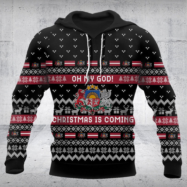 Latvia Oh My God Christmas Is Coming Shirts