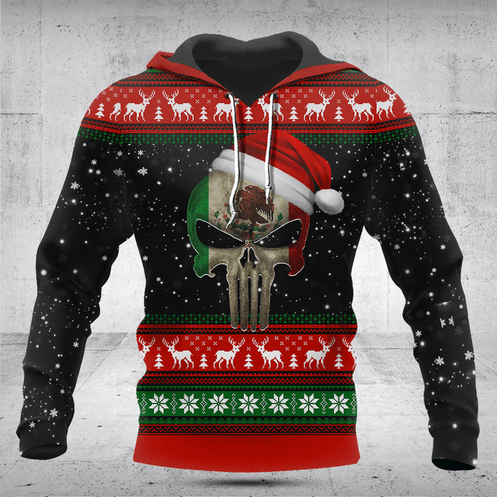 Mexico Santa Skull Shirts And Jogger Pants