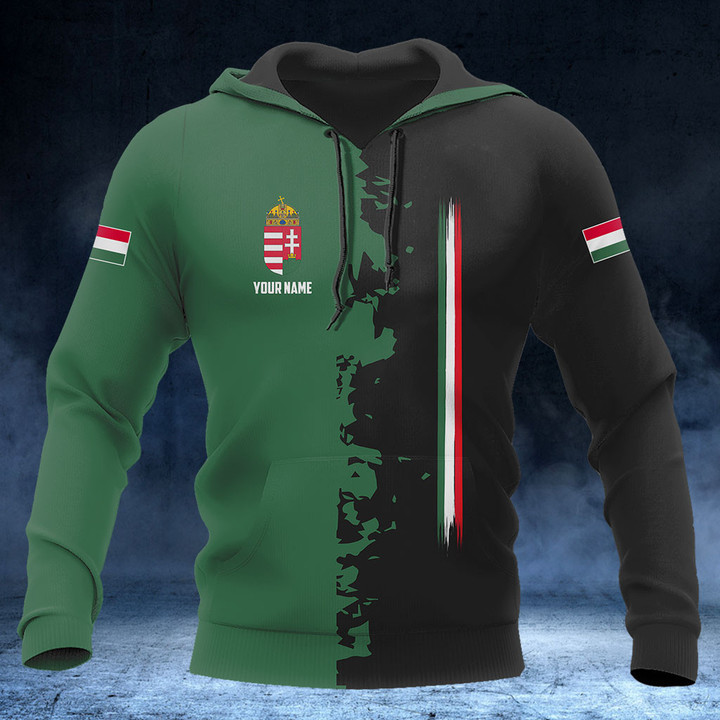Customize Hungary Flag Half Black Shirts