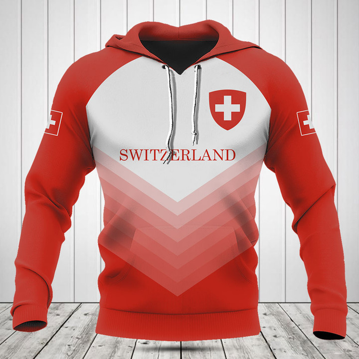 Customize Switzerland Flag Gradient Sport Shirts And Jogger Pants
