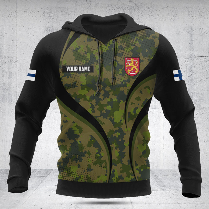Customize Finland Camo Flame Style Shirts