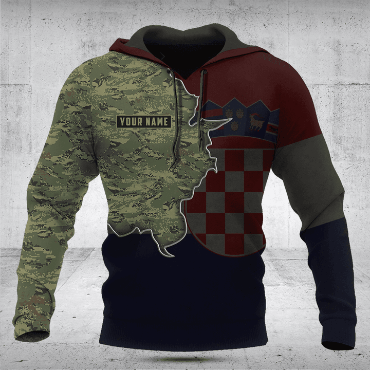 Customize Croatia Flag Camo 3D Shirts