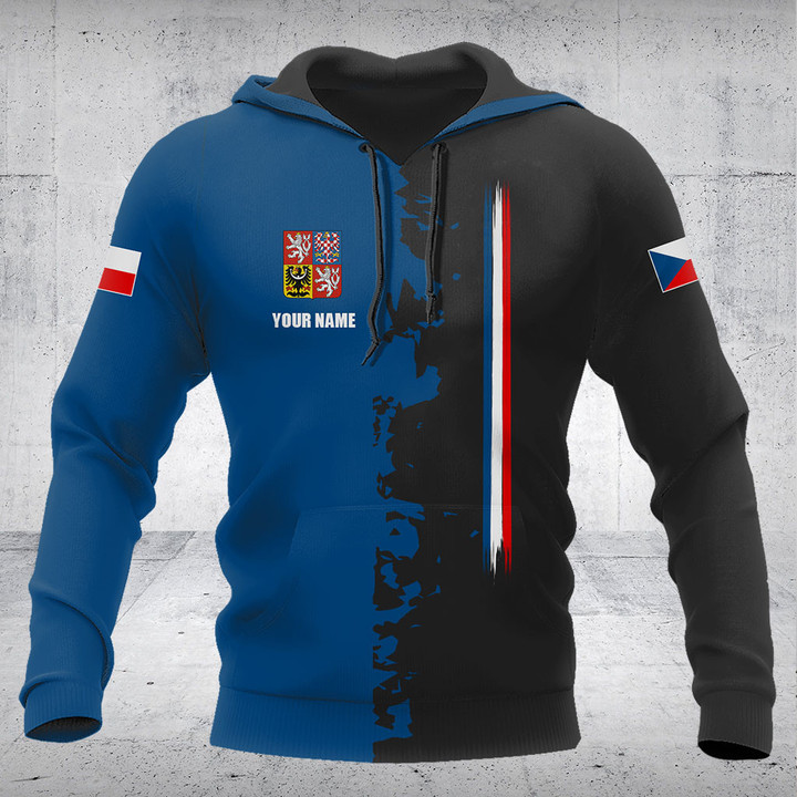 Customize Czech Republic Flag Half Black Shirts