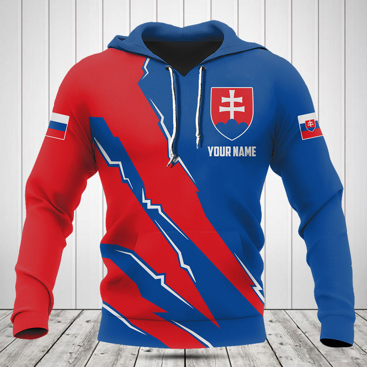 Customize Slovakia Flag Scratch 3D Shirts