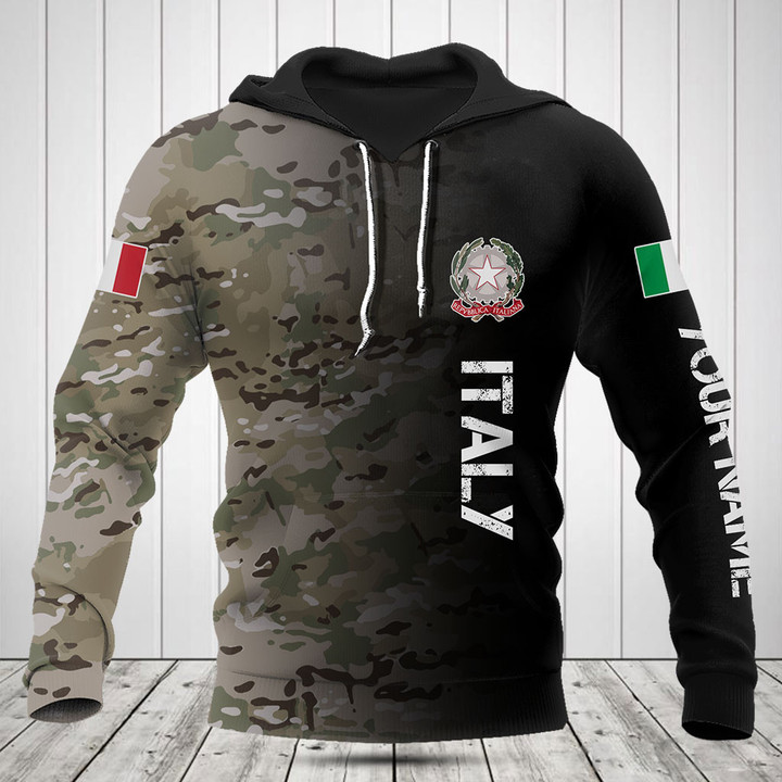 Customize Italy Half Black MTP Camo Shirts