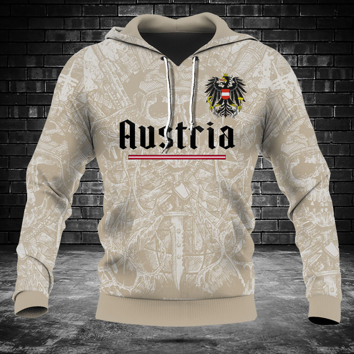 Customize Austria Coat Of Arms Skull Pattern Shirts