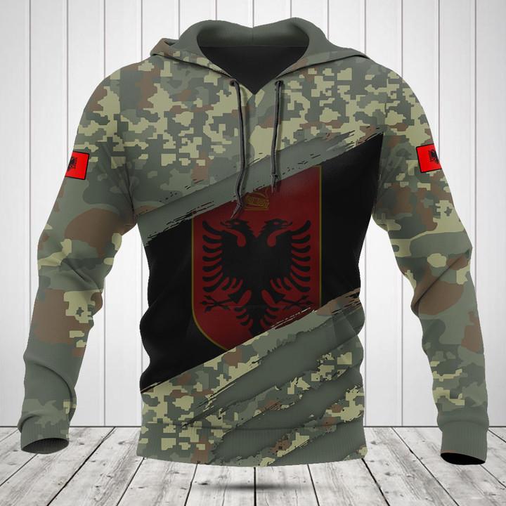Customize Albania Camo 3D Scratch Shirts