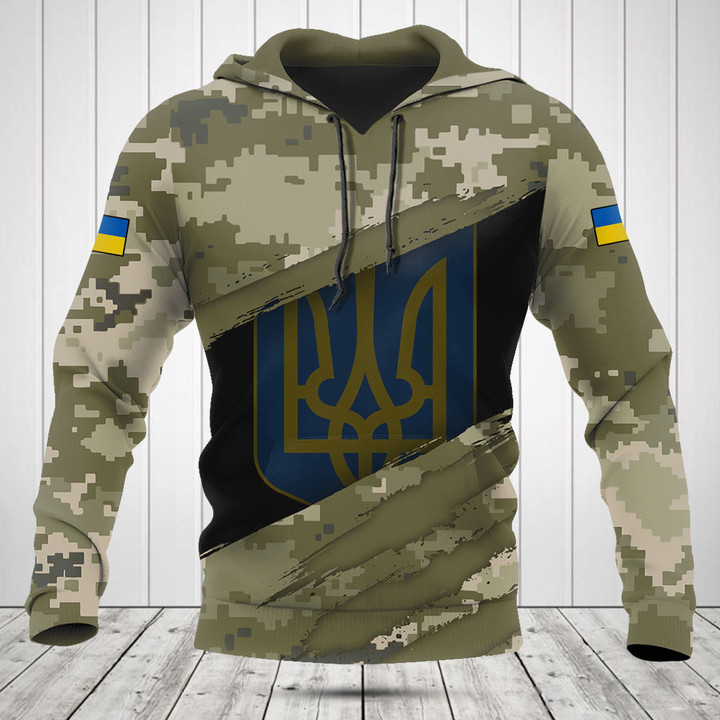 Customize Ukraine Camo 3D Scratch Shirts