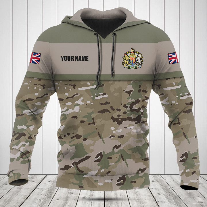 Customize United Kingdom Camo Military Shirts