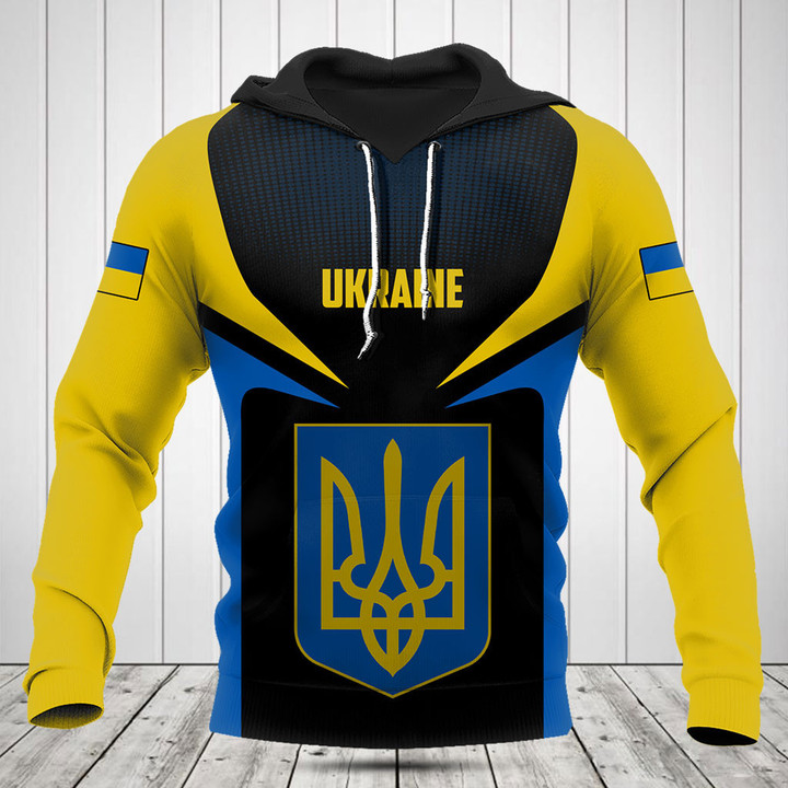 Customize Ukraine Energy Flag And Coat Of Arms Shirts