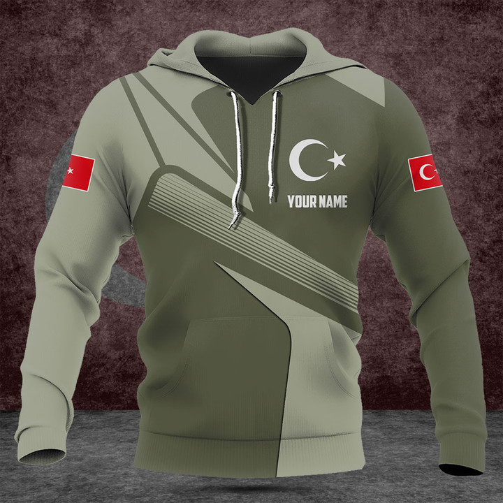 Customize Turkey Proud Olive Green Shirts