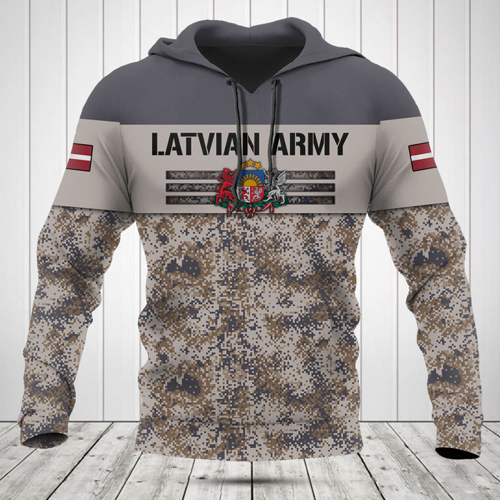 Customize Latvian Army Camo Skull Shirts And Jogger Pants