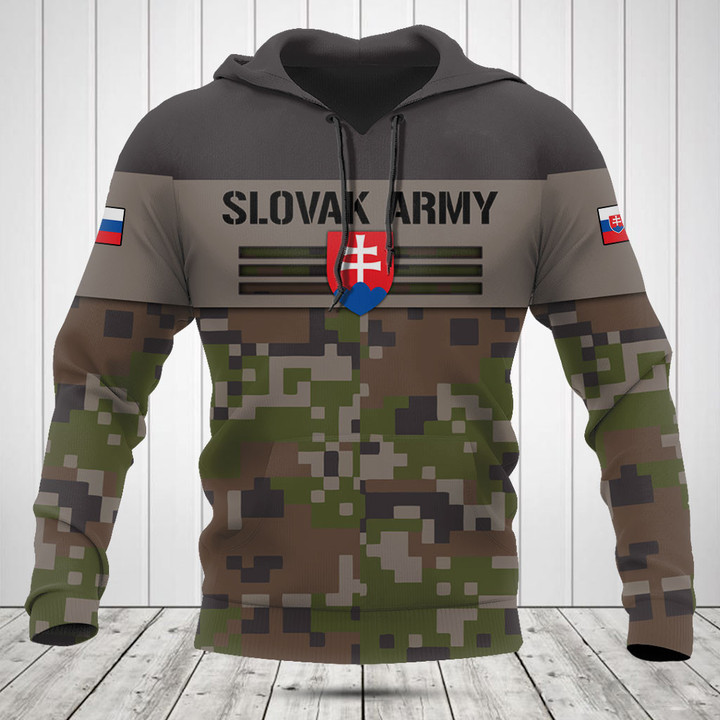 Customize Slovak Army Camo Skull Shirts And Jogger Pants