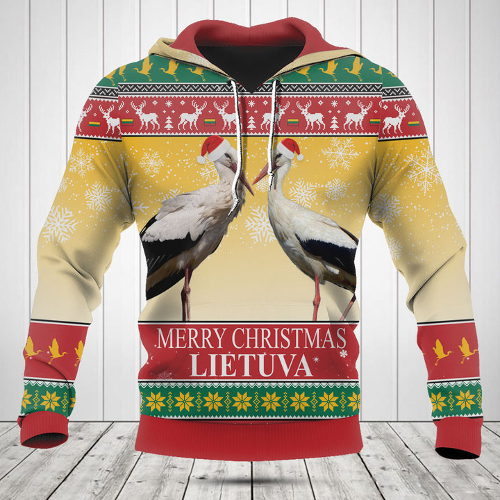 Lithuania Flag White Stork Christmas Gift Shirts