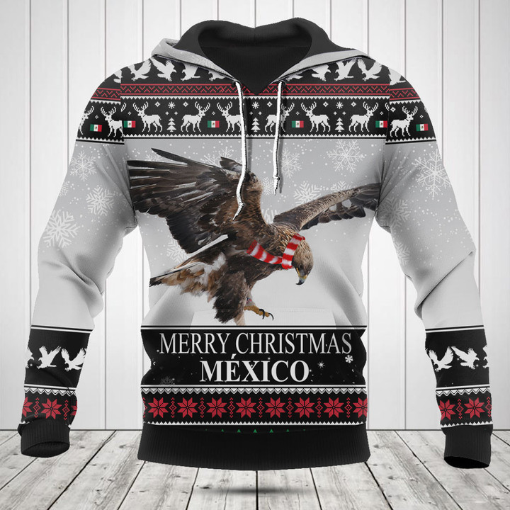 Mexico Eagle Black And White Christmas Gift Shirts
